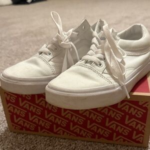 Vans Classic White Lace-Up Sneakers